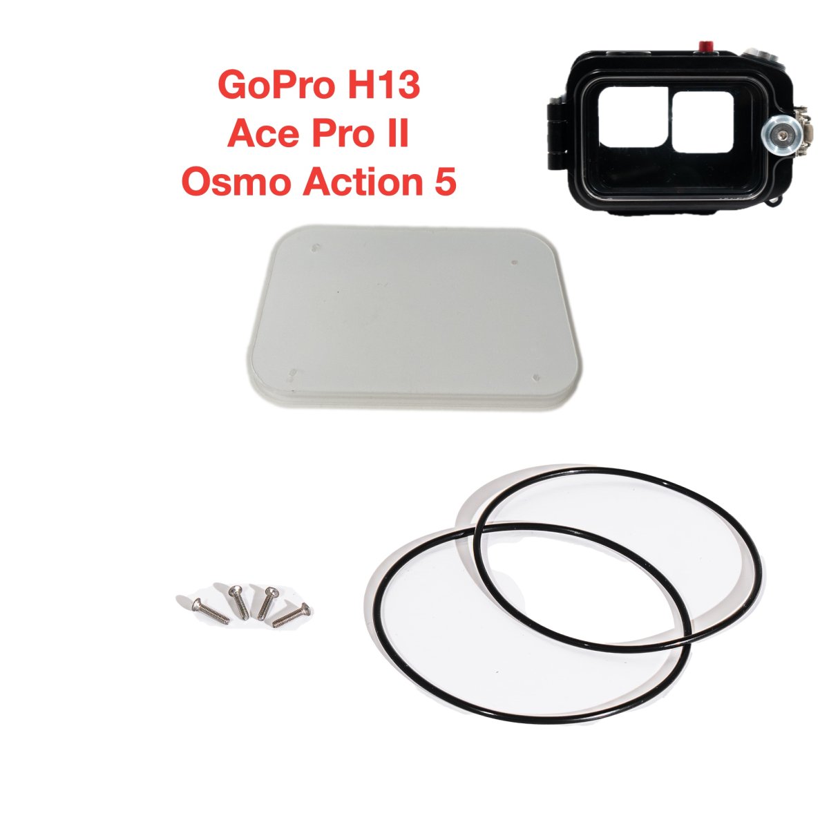 ACC/SCH/PS/ACT - Kit schermo posteriore di ricambio per custodie Action Cam
